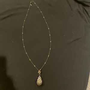 Sorelli long brass necklace